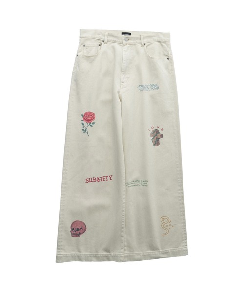 Subciety（サブサエティ）の「Memorial denim pants（デニムパンツ・メンズ・ブラック/ホワイト・X-LARGE/LARGE/MEDIUM/SMALL/X-SMALL）」の11枚目の写真