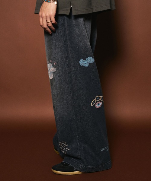 Subciety（サブサエティ）の「Memorial denim pants（デニムパンツ・メンズ・ブラック/ホワイト・X-LARGE/LARGE/MEDIUM/SMALL/X-SMALL）」の18枚目の写真