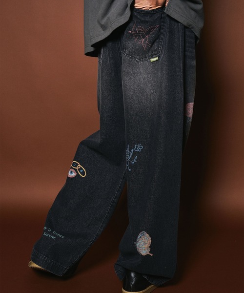 Subciety（サブサエティ）の「Memorial denim pants（デニムパンツ・メンズ・ブラック/ホワイト・X-LARGE/LARGE/MEDIUM/SMALL/X-SMALL）」の21枚目の写真