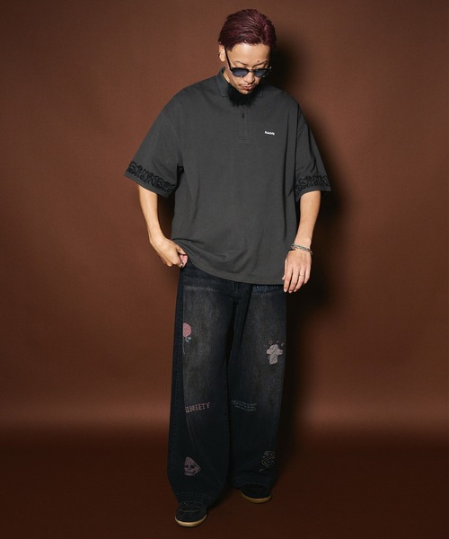 Subciety（サブサエティ）の「Memorial denim pants（デニムパンツ・メンズ・ブラック/ホワイト・X-LARGE/LARGE/MEDIUM/SMALL/X-SMALL）」の22枚目の写真