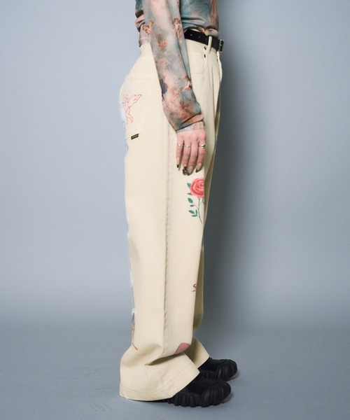 Subciety（サブサエティ）の「Memorial denim pants（デニムパンツ・メンズ・ブラック/ホワイト・X-LARGE/LARGE/MEDIUM/SMALL/X-SMALL）」の3枚目の写真