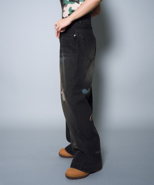 Subciety（サブサエティ）の「Memorial denim pants（デニムパンツ・メンズ・ブラック/ホワイト・X-LARGE/LARGE/MEDIUM/SMALL/X-SMALL）」の7枚目の写真