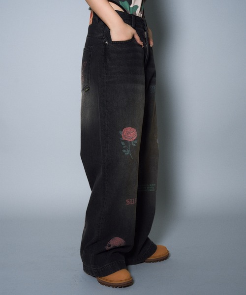 Subciety（サブサエティ）の「Memorial denim pants（デニムパンツ・メンズ・ブラック/ホワイト・X-LARGE/LARGE/MEDIUM/SMALL/X-SMALL）」の9枚目の写真