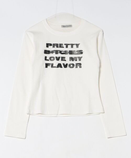 BARELY BLUE(ベアリーブルー)の「【 BARELY BLUE / ベアリーブルー 】 グランジ グラフィック ロゴ ロンT(Tシャツ/カットソー・レディース・ホワイト/ブラック/グレー・FREE)」の11枚目の写真