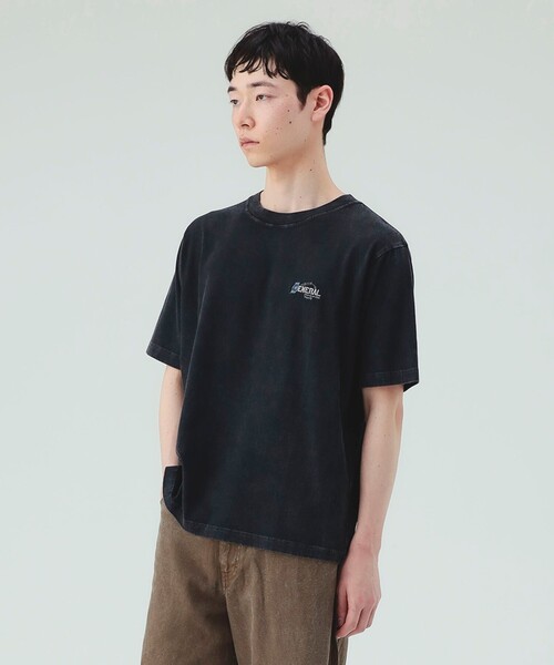 BEAMS HEART(ビームスハート)の「【6/18値下げ】GMS ウォッシュ加工 ワンポイント刺繍 Tシャツ(ユニセックス)(Tシャツ/カットソー・メンズ・ブラウン/ブラック・SMALL/MEDIUM/LARGE)」の3枚目の写真