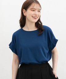 【ハニさら・接触冷感・吸水速乾・UVカット・遮熱】袖タックTシャツ