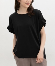 【ハニさら・接触冷感・吸水速乾・ＵＶカット・遮熱】袖タックＴシャツ