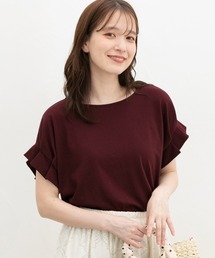 【ハニさら・接触冷感・吸水速乾・UVカット・遮熱】袖タックTシャツ
