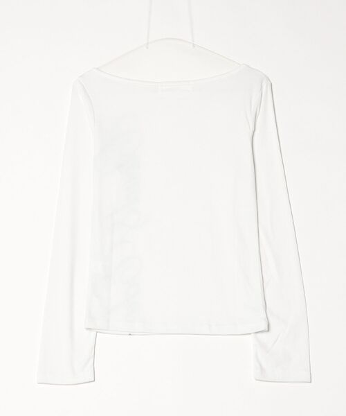 .KOM(ドットコム)の「A'GEM/9 × .kom 『.KOM/ドットケーオーエム』イングリッシュフレーズ ロングスリーブ(Tシャツ/カットソー・レディース・アイボリー/ブラック・FREE)」の8枚目の写真