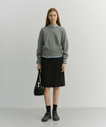 DUNST（ダンスト）の「PLEATS MIDI SKIRT_UDSK6A203_BLACK（スカート）」