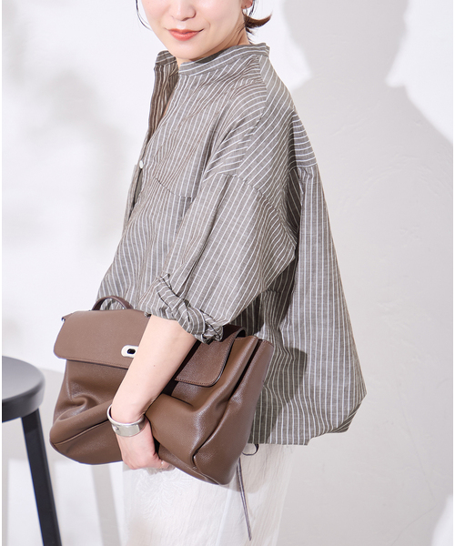 JOURNAL STANDARD(ジャーナルスタンダード)の「《追加2》ハードマンズリネンコットンスキッパーシャツ(シャツ/ブラウス・レディース・ホワイト/ブルー/チョコ/ピンク・FREE)」の18枚目の写真