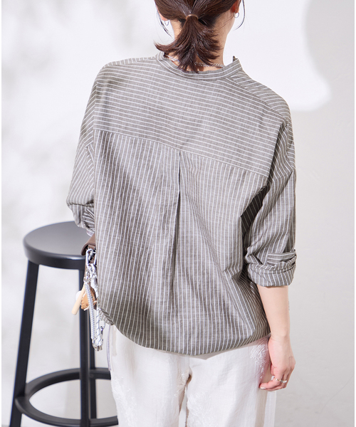 JOURNAL STANDARD(ジャーナルスタンダード)の「《追加2》ハードマンズリネンコットンスキッパーシャツ(シャツ/ブラウス・レディース・ホワイト/ブルー/チョコ/ピンク・FREE)」の20枚目の写真