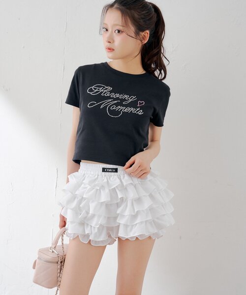 フリルティアードショートパンツ(その他パンツ)|Chico(チコ)の フリルティアードショートパンツ(その他パンツ)|Chico(チコ)の