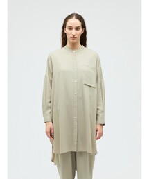 mizuiro ind T/Rバンドカラーロングシャツ