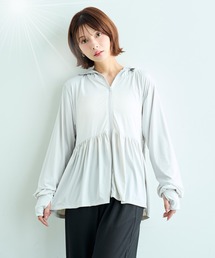 WEB限定/LUMISHADE】サンバイザー付きUVカットパーカー（パーカー