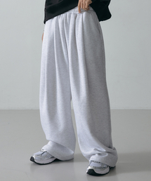 LXT（エルエックスティー）の「ツタックヒドゥンストリングワイドスウェットパンツ[ホワイトメランジ]（スウェットパンツ）」