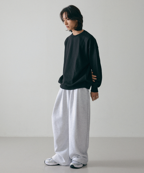 LXT（エルエックスティー）の「ツタックヒドゥンストリングワイドスウェットパンツ[ホワイトメランジ]（スウェットパンツ・レディース・その他・MEDIUM/LARGE/X-LARGE）」の6枚目の写真