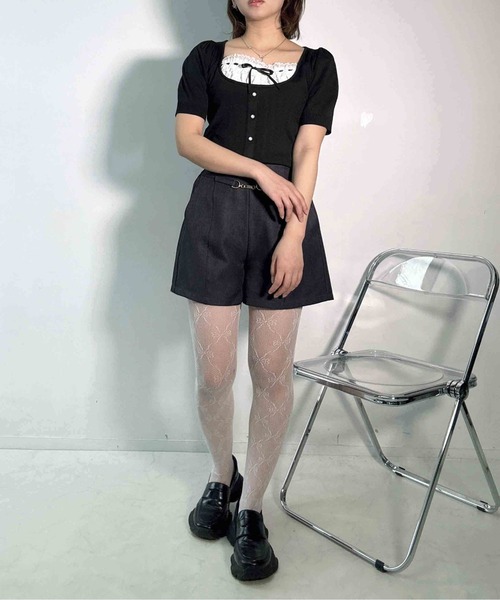 AS KNOW AS plus(アズノゥアズプラス)の「〇ビットベルト付きショートパンツ(その他パンツ・レディース・グレー/ブラック系その他/ブラック・FREE)」の12枚目の写真