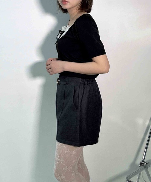 AS KNOW AS plus(アズノゥアズプラス)の「〇ビットベルト付きショートパンツ(その他パンツ・レディース・グレー/ブラック系その他/ブラック・FREE)」の22枚目の写真