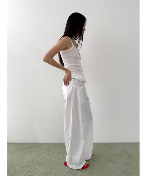 Didot.showroom（ディドット ショールーム）の「フロントポケットナイロンパンツ（その他パンツ・レディース・アイボリー/ネイビー/ベージュ・FREE）」の9枚目の写真