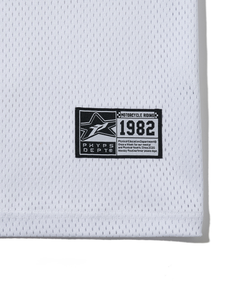 PHYPS MOTORCYCLE（フィップスモーターサイクル）の「Motorcycle Piping Mesh Short Sleeve White（Tシャツ/カットソー・レディース・その他・MEDIUM/LARGE/X-LARGE/SMALL）」の3枚目の写真