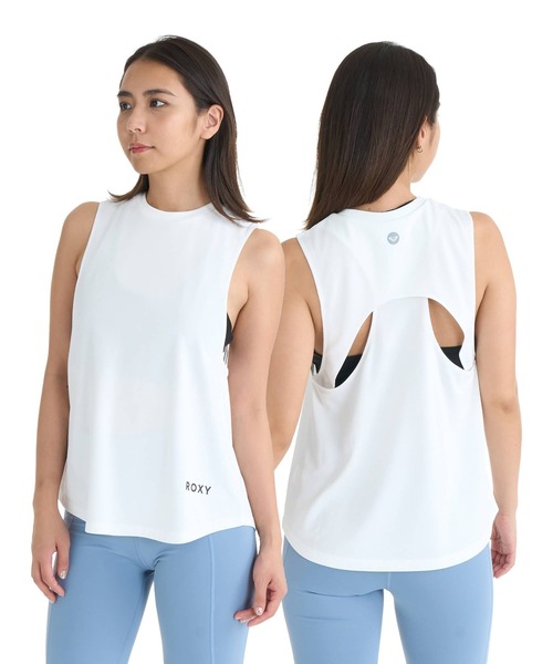 ROXY(ロキシー)の「ROXY FITNESS WIND SHIFT TANK タンクトップ /QUIK DRY/UV CUT/水陸両用 【2026年夏モデル】(その他トップス・レディース・ブルー/ブラック/ホワイト・LARGE/MEDIUM/SMALL)」の1枚目の写真