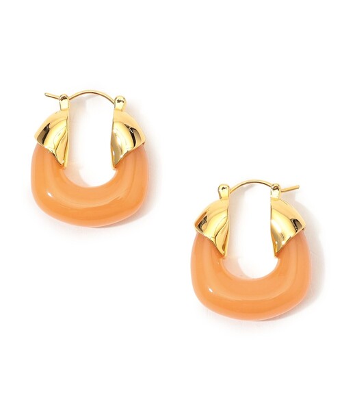 lizzie fortunato jewels（リジーフォルトゥナート）の「Lizzie Fortunato MINI ORGANIC HOOPS ピアス（ピアス（両耳用）・レディース・オレンジ系その他・FREE）」の2枚目の写真