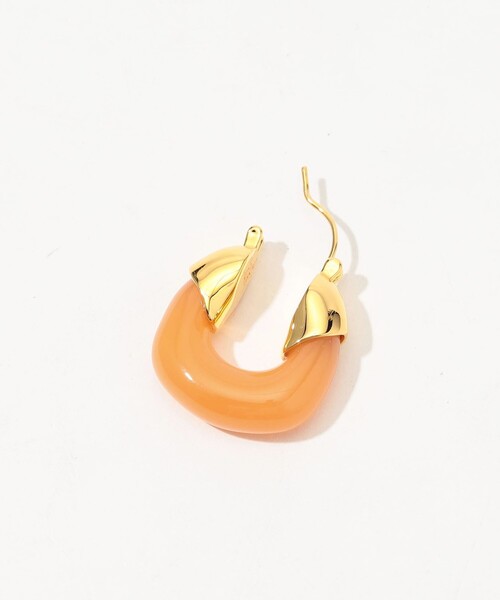 lizzie fortunato jewels（リジーフォルトゥナート）の「Lizzie Fortunato MINI ORGANIC HOOPS ピアス（ピアス（両耳用）・レディース・オレンジ系その他・FREE）」の3枚目の写真