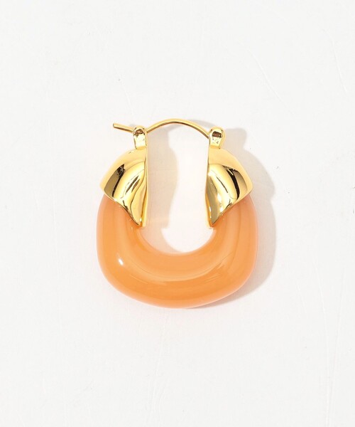 lizzie fortunato jewels（リジーフォルトゥナート）の「Lizzie Fortunato MINI ORGANIC HOOPS ピアス（ピアス（両耳用）・レディース・オレンジ系その他・FREE）」の4枚目の写真