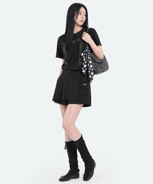 Miseki SEOUL(ミセキソウル)の「Chicano lettering short sleeve BLACK(Tシャツ/カットソー・レディース・その他・OS)」の4枚目の写真
