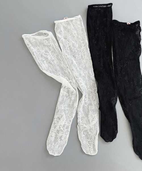 EDIT. FOR LULU(エディットフォールル)の「【NOHRA/ノーラ】Lace jacquad socks(ソックス/靴下・レディース・ブラック/ホワイト・FREE)」の6枚目の写真