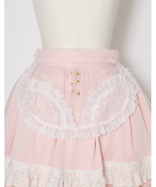 Fiorforte(フィオルフォルテ)の「panty apron skirt(スカート・レディース・ピンク/ホワイト・FREE)」の20枚目の写真