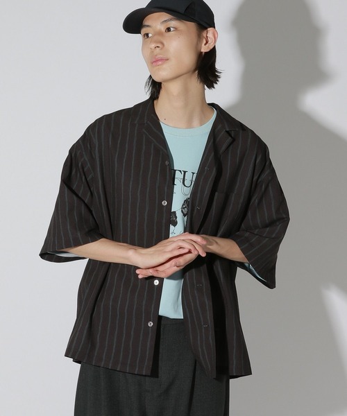 LAKOLE(ラコレ)の「ストライプハンドドローシャツ / 741556(シャツ/ブラウス・メンズ・ブラック/グレー/ブルー・MEDIUM/LARGE)」の14枚目の写真