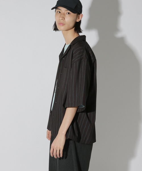 LAKOLE(ラコレ)の「ストライプハンドドローシャツ / 741556(シャツ/ブラウス・メンズ・ブラック/グレー/ブルー・MEDIUM/LARGE)」の15枚目の写真