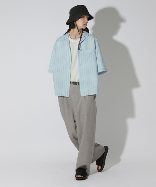 LAKOLE(ラコレ)の「ストライプハンドドローシャツ / 741556(シャツ/ブラウス・メンズ・ブラック/グレー/ブルー・MEDIUM/LARGE)」の18枚目の写真