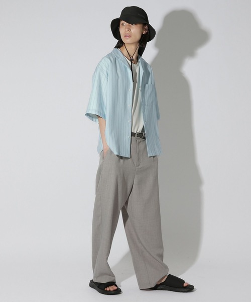 LAKOLE(ラコレ)の「ストライプハンドドローシャツ / 741556(シャツ/ブラウス・メンズ・ブラック/グレー/ブルー・MEDIUM/LARGE)」の19枚目の写真