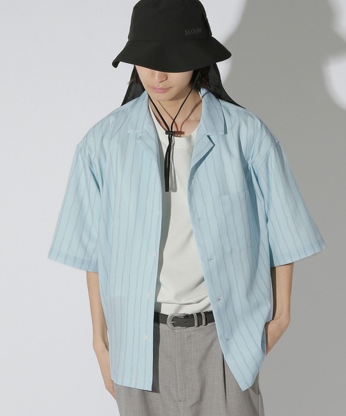 LAKOLE(ラコレ)の「ストライプハンドドローシャツ / 741556(シャツ/ブラウス・メンズ・ブラック/グレー/ブルー・MEDIUM/LARGE)」の21枚目の写真