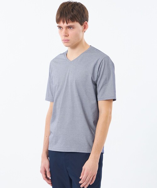 MACKINTOSH PHILOSOPHY(マッキントッシュ フィロソフィー)の「VネックTシャツ 36Gノードシールドハニカム(Tシャツ/カットソー・メンズ・ベージュ系その他2/ネイビー/ライトブルー/ホワイト・38/40)」の4枚目の写真