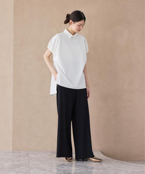 LE PHIL(ルフィル)の「◆2WAYツイルワイドパンツ(その他パンツ・レディース・ホワイト/ブラック・00/0/1)」の1枚目の写真