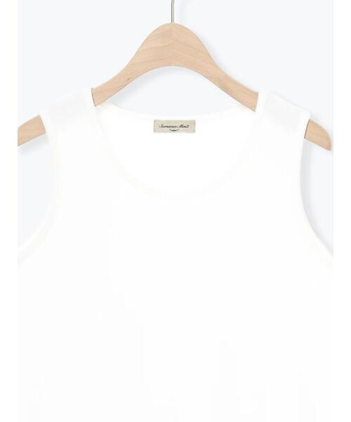 Samansa Mos2(サマンサ モスモス)の「【接触冷感】裾レースロングタンク(Tシャツ/カットソー・レディース・ブラック/オフホワイト・F)」の7枚目の写真