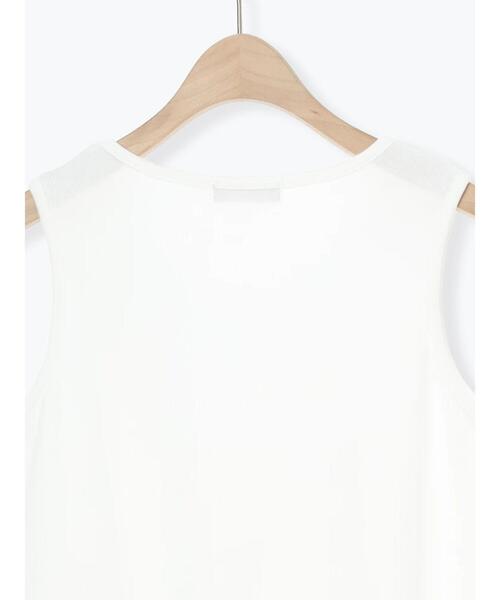Samansa Mos2(サマンサ モスモス)の「【接触冷感】裾レースロングタンク(Tシャツ/カットソー・レディース・ブラック/オフホワイト・F)」の10枚目の写真