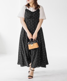 CLETTE（クレット）の「CLETTEオリジナルレース使いドットキャミワンピース（ワンピース）」