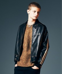 glamb | Fade Leather Track Jacket / フェイドレザートラックジャケット(ブルゾン)