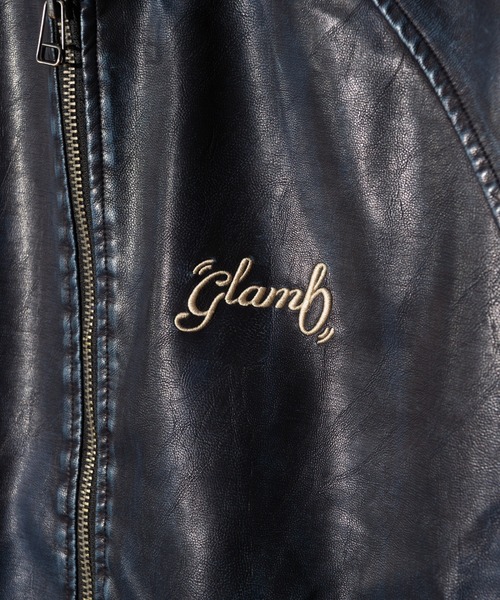 glamb(グラム)の「Fade Leather Track Jacket / フェイドレザートラックジャケット(ブルゾン・メンズ・ネイビー/ブラック・S/M/L)」の17枚目の写真