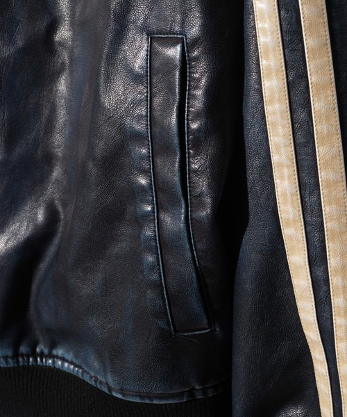 glamb(グラム)の「Fade Leather Track Jacket / フェイドレザートラックジャケット(ブルゾン・メンズ・ネイビー/ブラック・S/M/L)」の20枚目の写真