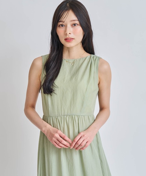 NOELA(ノエラ)の「ティアードギャザーノースリワンピース(ワンピース・レディース・オレンジ/グリーン・M/S)」の15枚目の写真