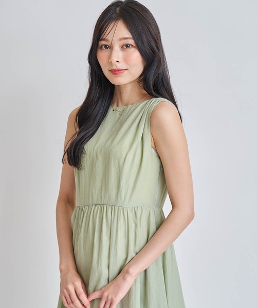 NOELA(ノエラ)の「ティアードギャザーノースリワンピース(ワンピース・レディース・オレンジ/グリーン・M/S)」の16枚目の写真