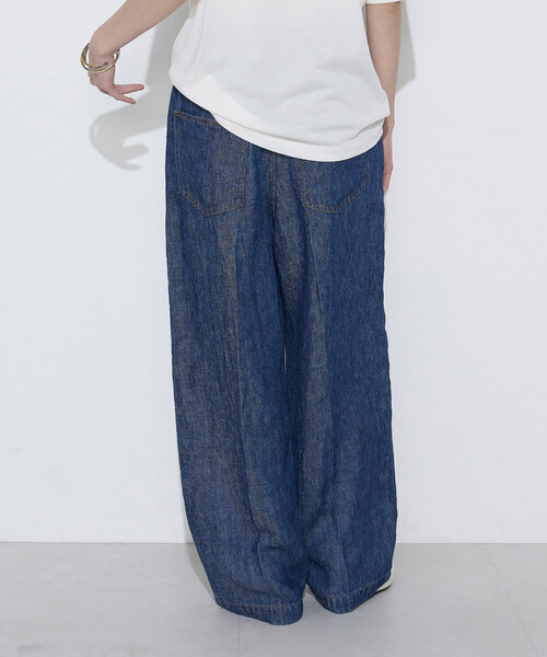 COMME CA Wardrobe(コムサワードローブ)の「リネンデニム パンツ(その他パンツ・レディース・インディゴブルー・9号/11号/7号)」の6枚目の写真