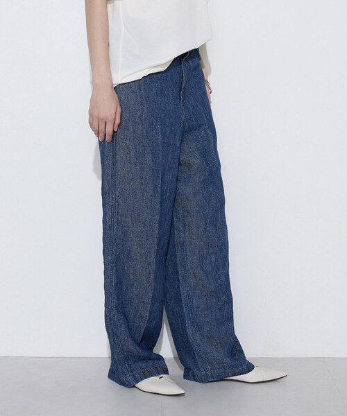 COMME CA Wardrobe(コムサワードローブ)の「リネンデニム パンツ(その他パンツ・レディース・インディゴブルー・9号/11号/7号)」の7枚目の写真