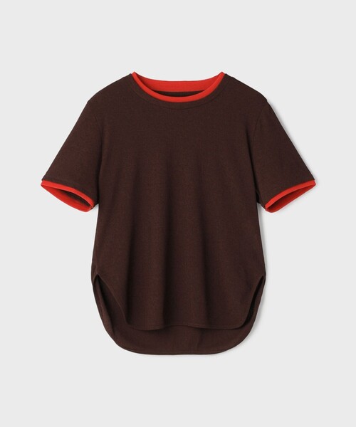 Diagram(ダイアグラム)の「シアーテレコカットトップ(Tシャツ/カットソー・レディース・ホワイト/ブラック/ブラウン・36)」の3枚目の写真